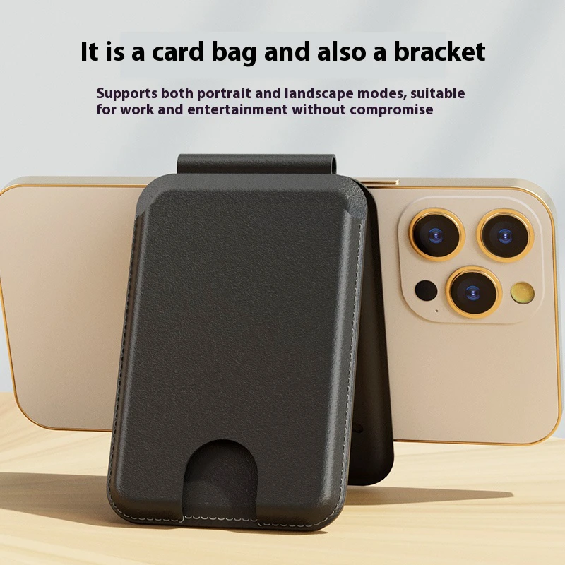 

Складной кошелек для Magsafe, сильная адсорбция, безопасный держатель для телефонной карты, противоугонная искусственная кожа для iPhone 16/15/14/13/12 серии