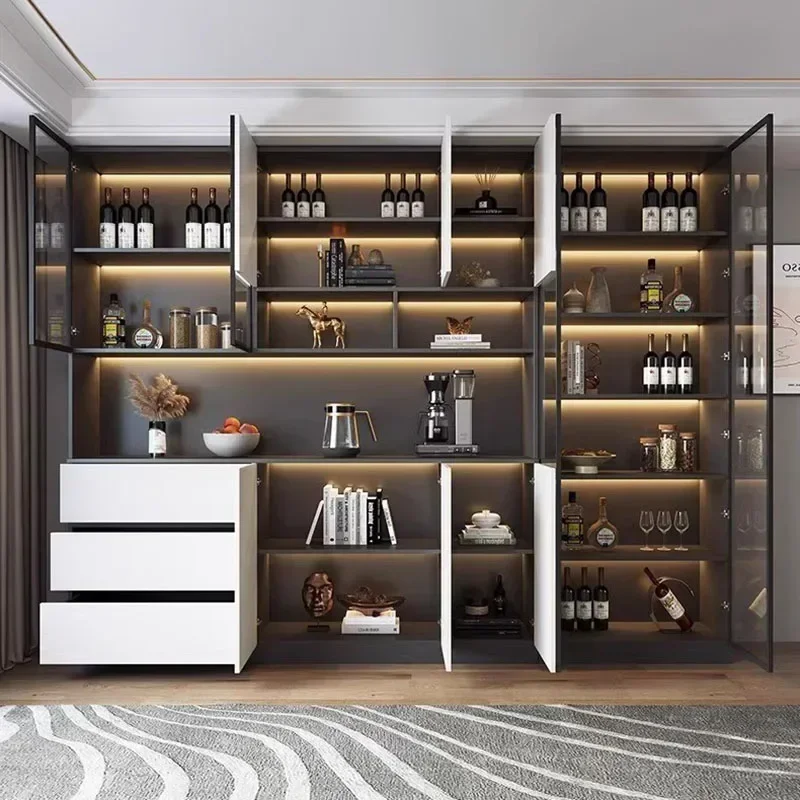 Armadietto da bar di lusso in metallo, decorazione per vino, bevande, scaffali portatili moderni per la casa, camera, liqu, vetrina, frigorifero, whisky