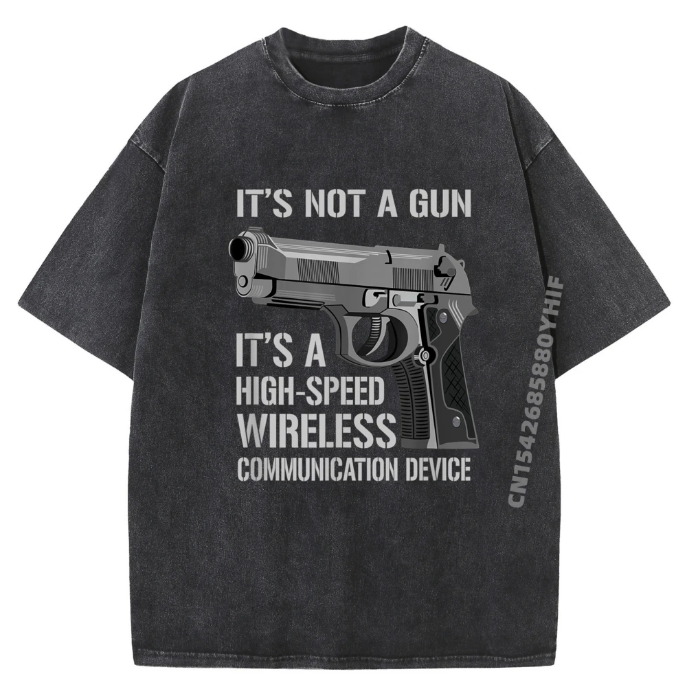 

Its Not A Gun Meme Gun Owner Its Not A Gun Funny Shirts Mens Printed T-shirts Comfortable Washed Graphic Tees