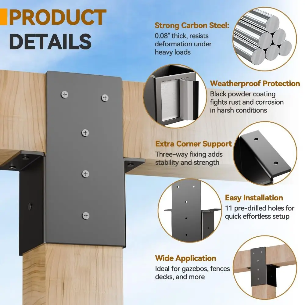 مع مسامير العريشة السوداء المعدنية دائم سطح السفينة درابزين موصل الحائط الثقيلة المألوف دعامة معدنية شرفة