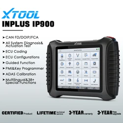 XTOOL Inplus IP900 Car Diagnostic Tools ECU Coding Key Programmer VAG Guided&FCA OBDII Scanner Topology Mappping Bi-directional