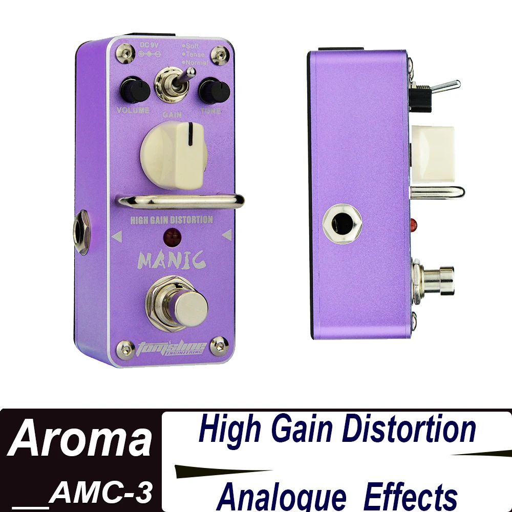 

AROMA AMC-3 MANIC High Gain Distortion Pedal with Analogue Effect Guitar Pedal True Bypass Electric Guitar Parts Accessories