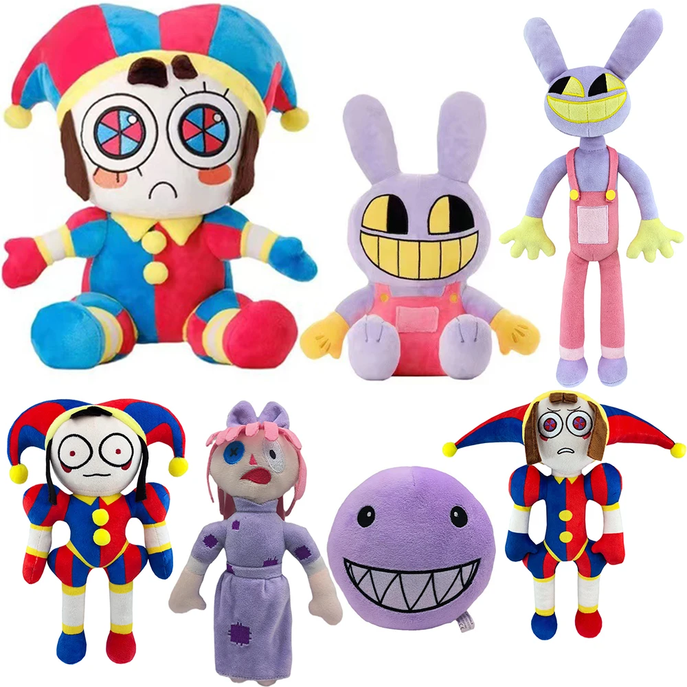 The Amazing Digital Circus Pomni Jax Plush Toy Anime Cute Theater Rabbit Doll StuffedCartoon Clown Christmas Kids Gifts