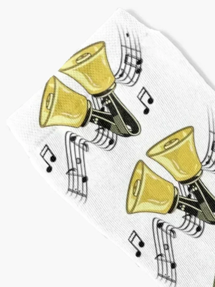 Handbells Music Socks hiphop Rugby Men's Socks Women's