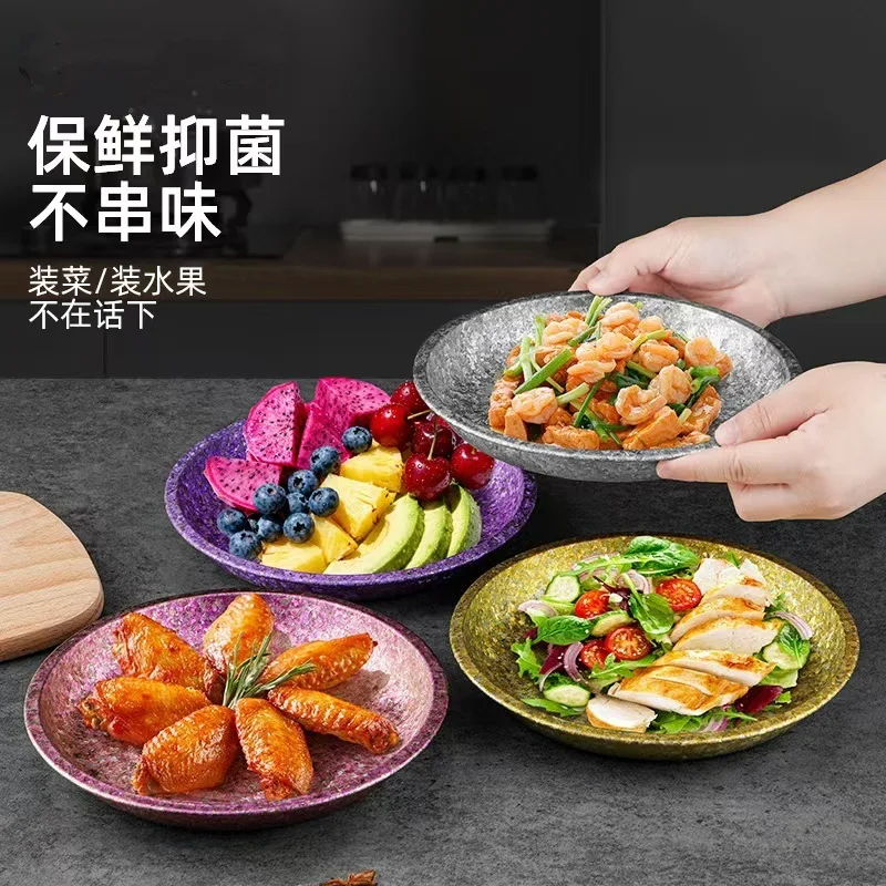 

Портативная тарелка из чистого титана для кемпинга, походов и пикников, кухонная тарелка для фруктов, посуда для дома и кемпинга.