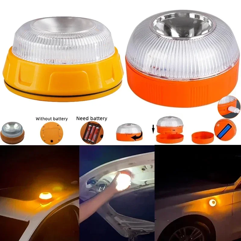 Rechargeable Led Car Emergency Light Flashlight Magnetic Induction Strobe Light Road Accident Lamp Beacon Safety Accessory Set