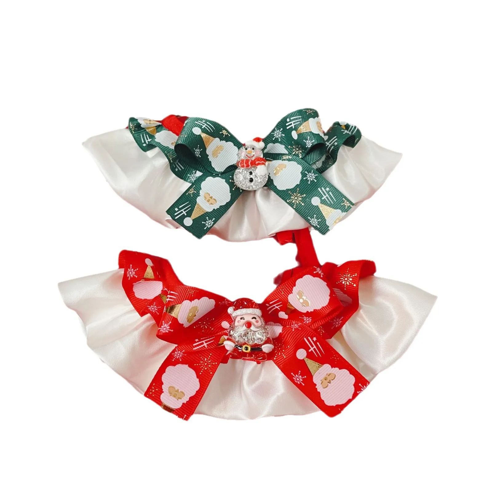 New Pet Christmas Scarf Cat Dog Bow Collar Christmas Bow Tie Costume Neck