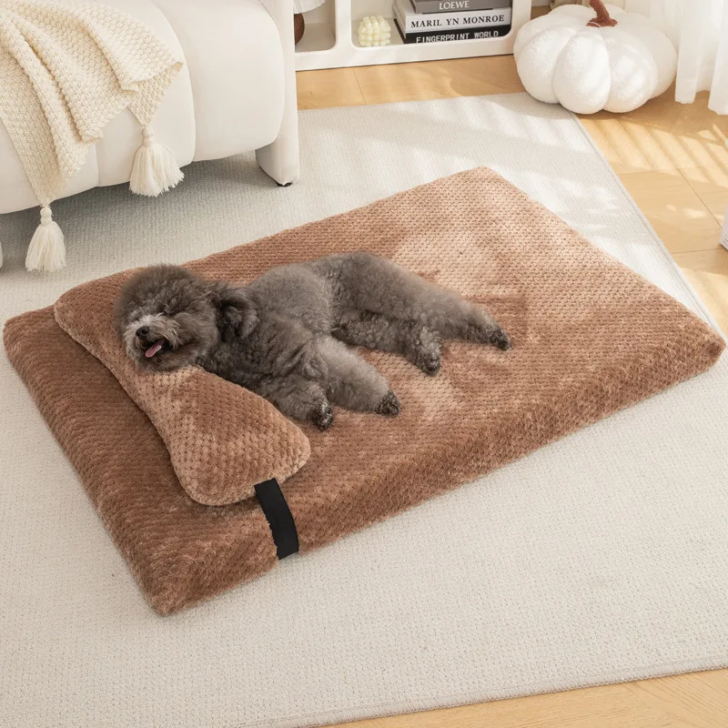 Cat Mat Bed Plush Couch Sleep Pad Pet Winter Beds Pet Cat Floor Pad Soft Sleep Pad for Dog Kitten Soft Sleeping Dog Plush Mat