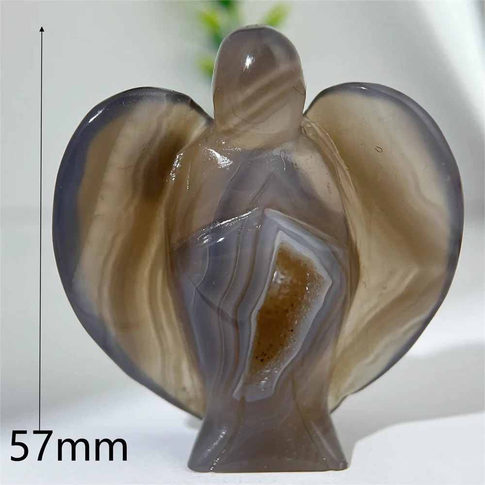 Angel Agate Wing Carving Carystal Natural Stone Spirit Soul Quartz Druzy Healing  Minerals Witchcraft Reiki Home Decoration