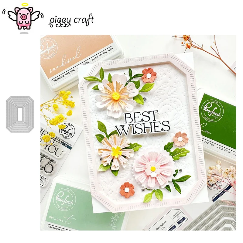 

Piggy Craft металлические штампы для резки, форма для точечной линии, рамка для скрапбукинга, нож для рукоделия, лезвие, трафареты, штампы