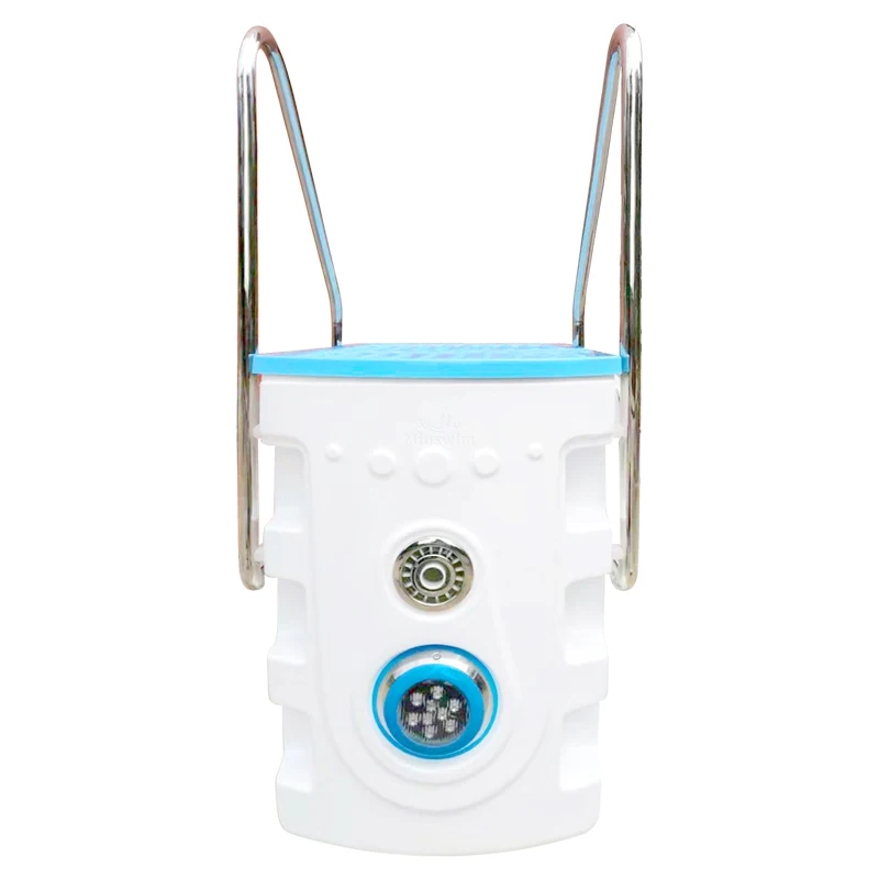 All In One Set Acrylic Water Filter System For Swimming Pool Wall Mount Filtration Unit Integrated Pipeless Swimming Pool Filter