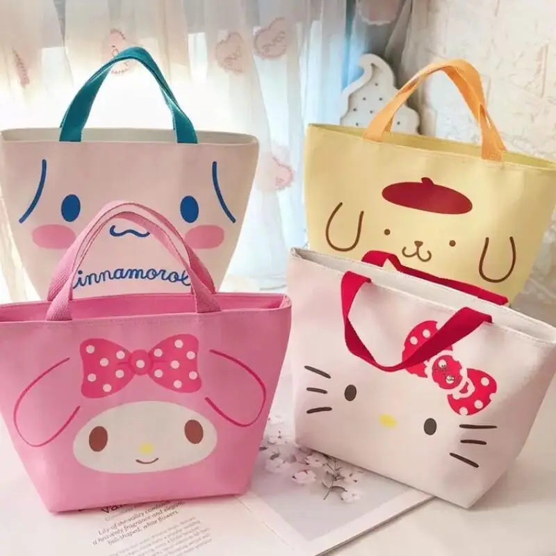 

Термосумка для обедов Sanrio Hello Kitty из искусственной кожи для студентов и офисных работников, чтобы сохранить еду теплой, новый милый дизайн.