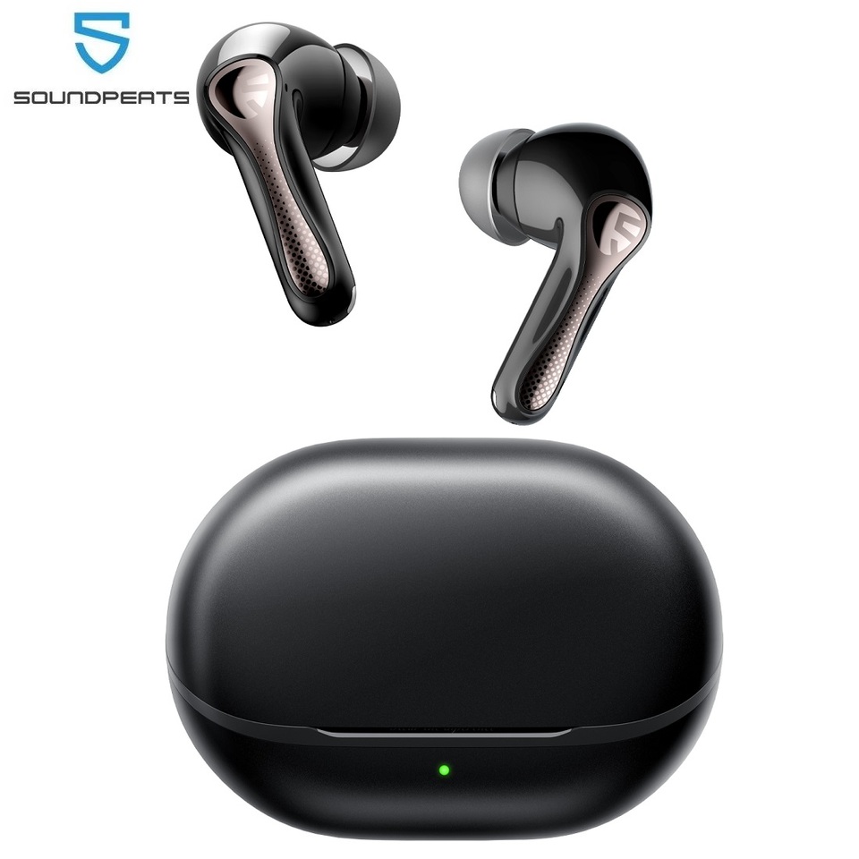  SOUNDPEATS Air5 Pro Wireless Earphones 55 dB Adaptive Hybrid ANC Bluetooth 5.4 Earbuds, Hi-Res LDAC aptX Loseless,6 Mics AI ENC 