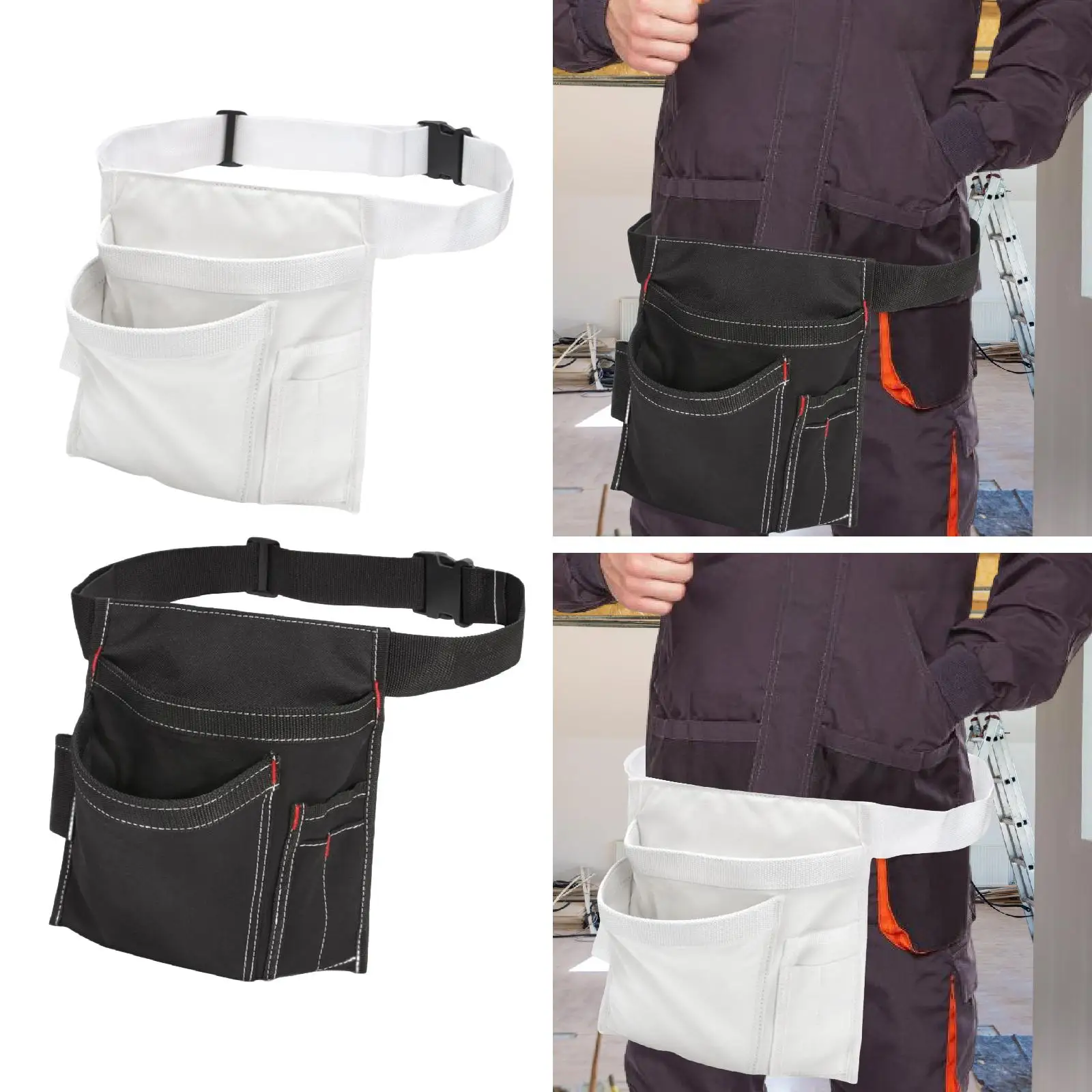 Oxford Cloth Waist Tool Bag Reinforced Electrician Work Belt Pouch for Home Improvement Projects