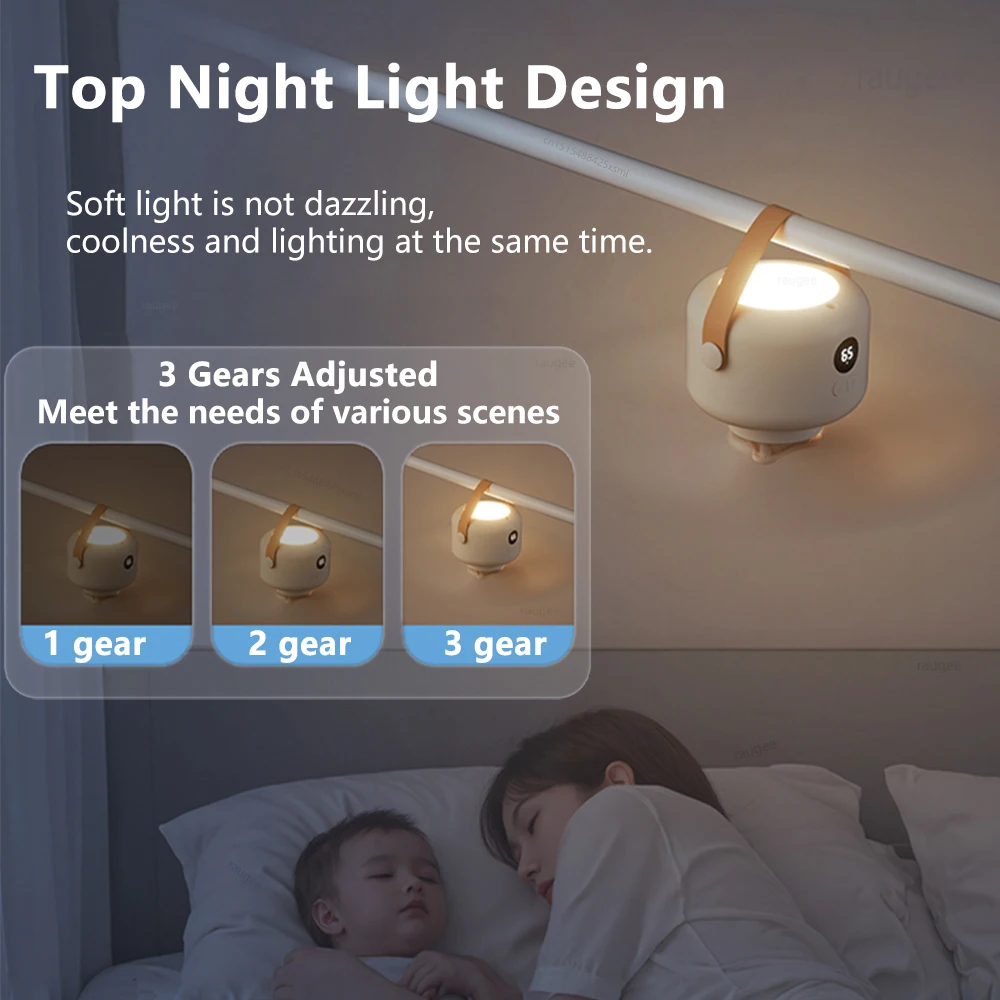 مروحة سقف محمولة لاسلكية 7200 مللي أمبير في الساعة USB قابلة لإعادة الشحن للتخييم مع جهاز تحكم عن بعد وإضاءة للخيمة