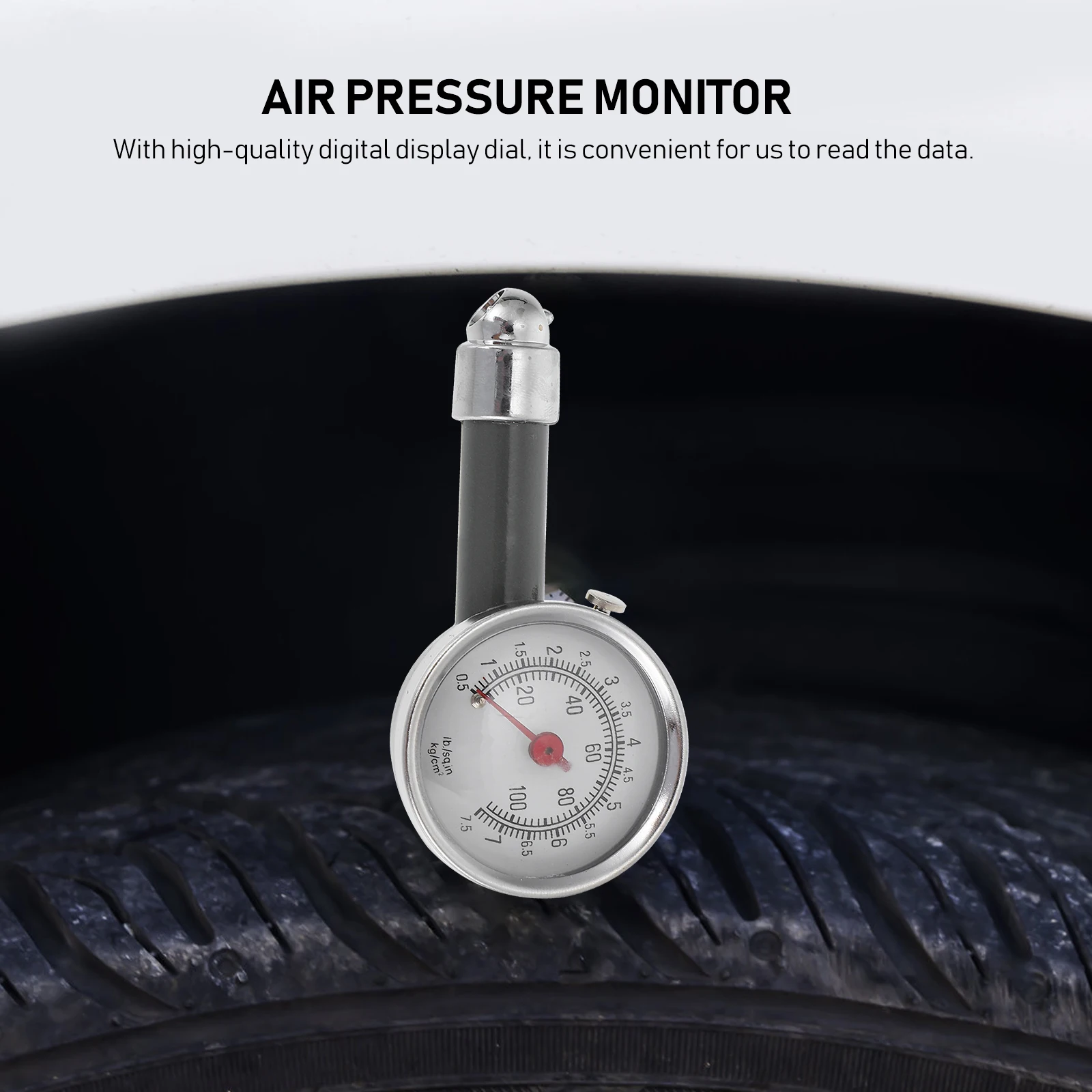 

High Precision Tire Pressure Gauge Digital Display Car Testing Tool Stainless Steel Durable Anti Rust Practical Auto Supply Car