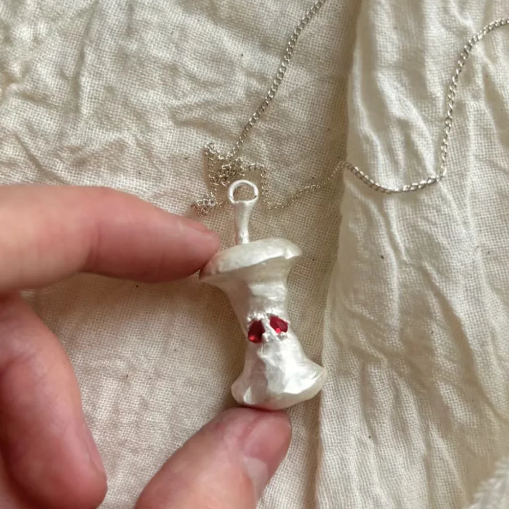 التفاح الأساسية المفاهيمي قلادة الزركون البطانة الفولاذ المقاوم للصدأ النحاس سلسلة الترقوة قلادة للنساء الفتيات السيدات المجوهرات الفاخرة