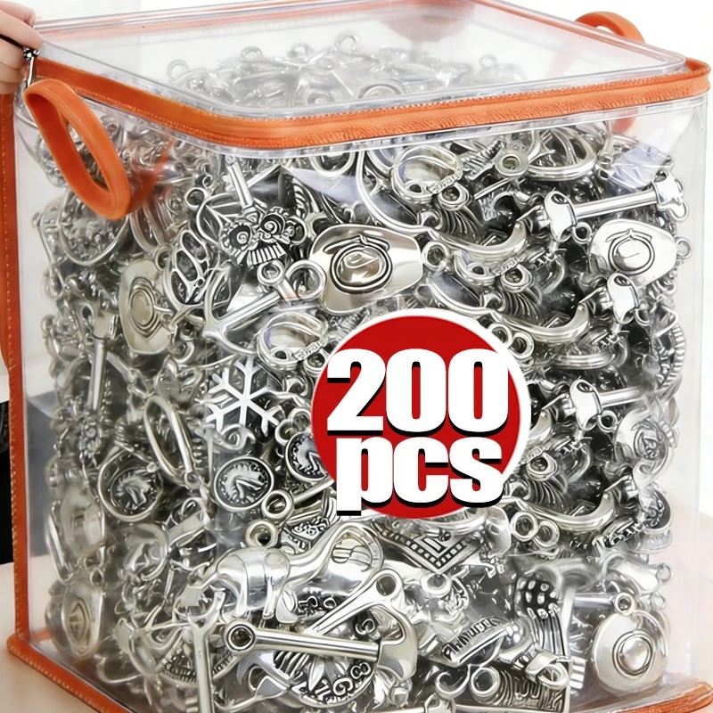 

Tibetan Silver Accessories and Accessories Mixed with Silver Plated Flower Pendants Handmade DIY Material Package Bead Beads