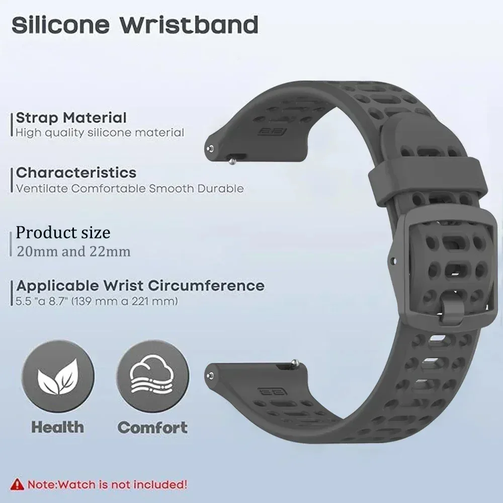 COROS PACE 2 3/APEX 2 Pro/APEX Pro/APEX 42mm 46mm VERTIX 소프트 밴드 통기성 다공성 캔디 컬러용 실리콘 스트랩