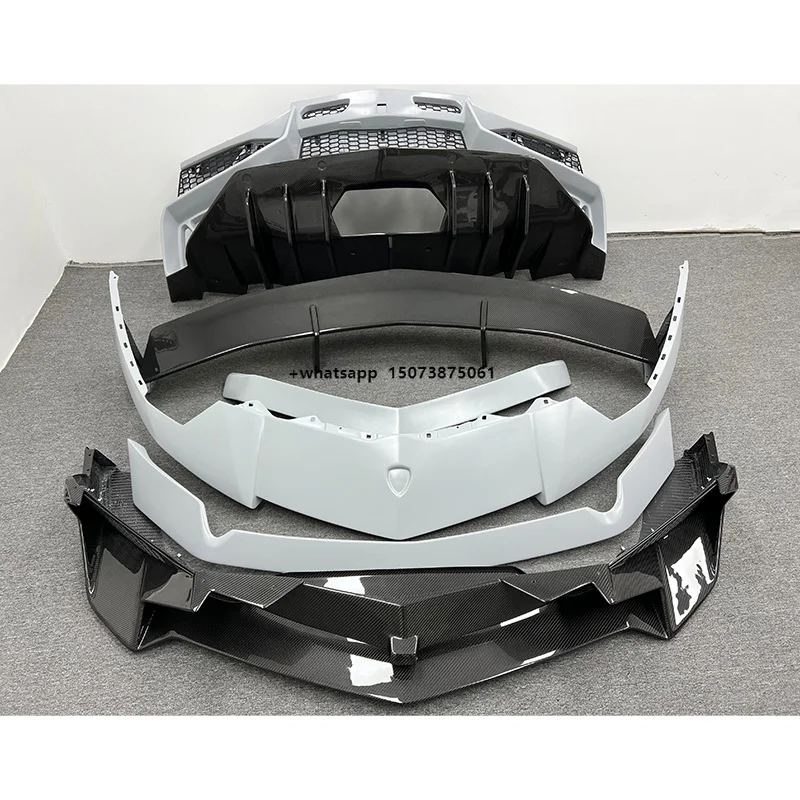 LP750 SV Style Half Partial Dry Carbon Fiber Body Kit With Bumper Spoiler for Lambo Aventador LP700 LP720 2011-2015 Carbon Kit