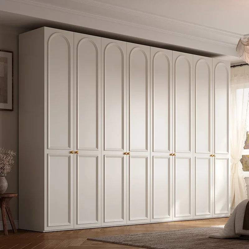 One door to the top swing door wardrobe home bedroom simple Ou Song plate door cabinet wardrobe