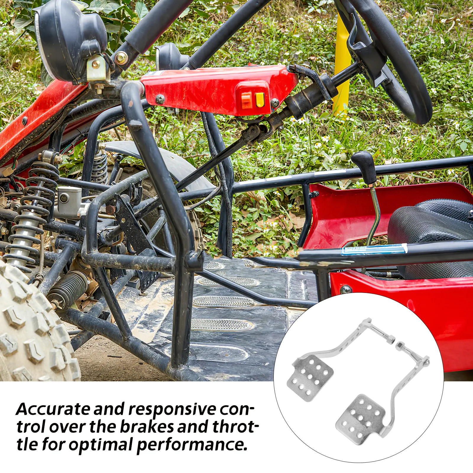 1 زوج الذهاب كارت خنق دواسة الانجراف بدال فرامل الألومنيوم دائم سهلة التركيب اكسسوارات الذهاب كارت القدم دواسة