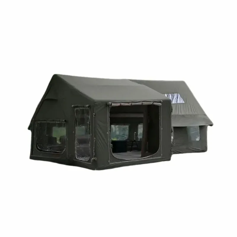 Inflatable tent, outdoor four-season universal rainstorm protection, sunshade, one room and one living room, quick-opening