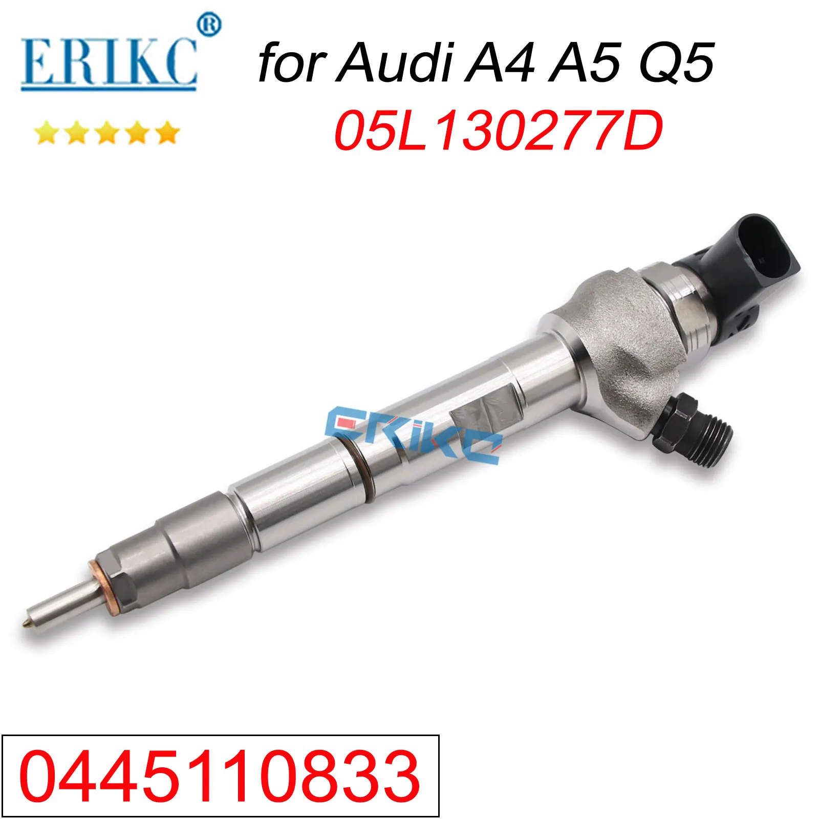 0445110833 Common Rail Nozzle Parts for Bosch Audi A4 A5 Q5 05L130277D 2.0 TDI 100kw Diesel Fuel Injector Assy 0 445 110 833