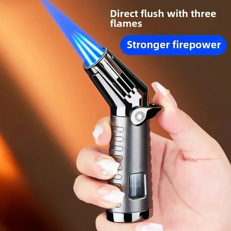

2025 New Torch Fire Jet High Firepower Windproof Spray Gun Lighter Kitchen Cooking Gas Lighter Smoking Accessories Gift for Men