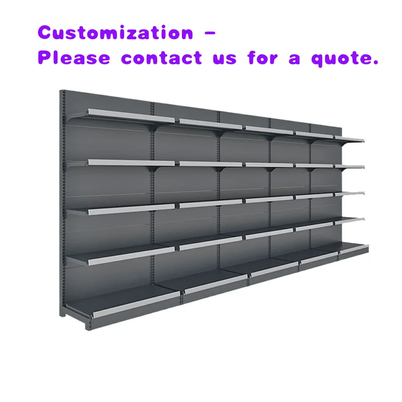 custom.High Quality Metallic Display Shelves  Gondola Shelving Single/Dual Side Supermarket Rack