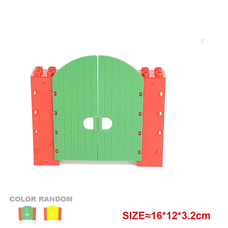 대형 빌딩 블록 조립 액세서리, DIY 지붕 벽 난간 집, 도시 농장 놀이터 시리즈 세트, 어린이용 선물 장난감