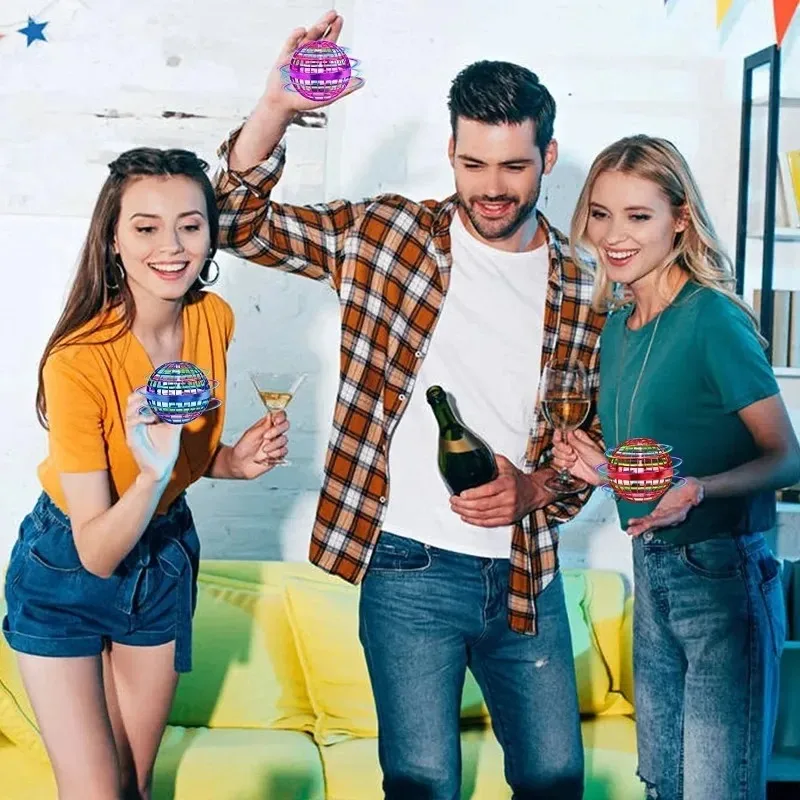 Hover Orb Flying Ball 2022 Magic Controller Mini Drone Boomerang Spinner 360 Rotating UFO Safe Kids Adults Outdoor Toy