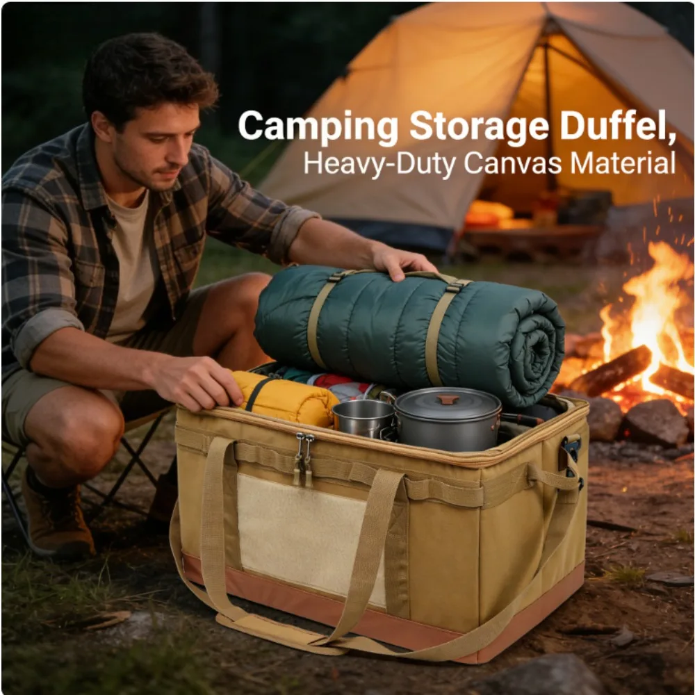

Outdoor camping storage bag Large capacity multi-functional cooker stove finishing box Foldable storage box