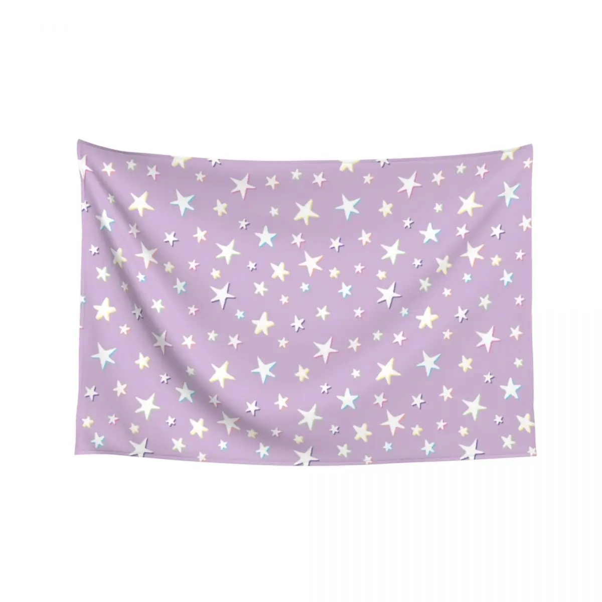 

Rainbow Stars on Lavender - White Overlay Tapestry Tapete For The Wall Wall Coverings Home Decoration Wallpaper Bedroom Tapestry