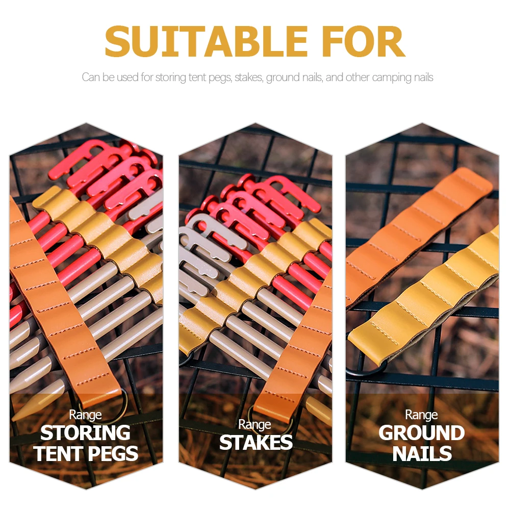 

2 Pcs Floor Nail Tent Peg Bag Pegs Outdoor Camping Supplies Accessories Bags