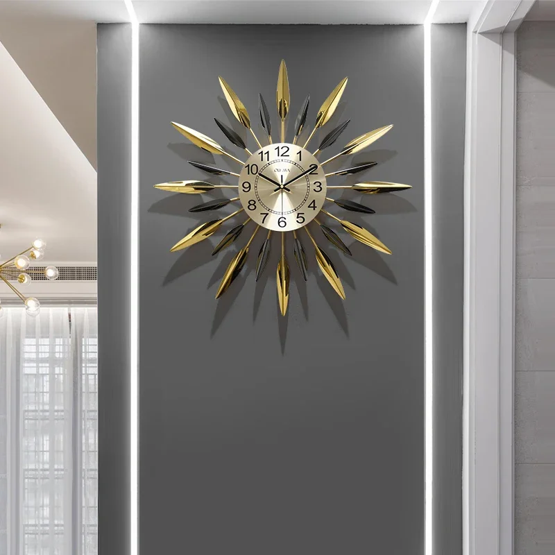 Large Luxury Wall Clocks Art Mural Fashion Restaurant Nordic Peacock Bedrooms Wall Watch Living Room Wanduhr Home Decoration