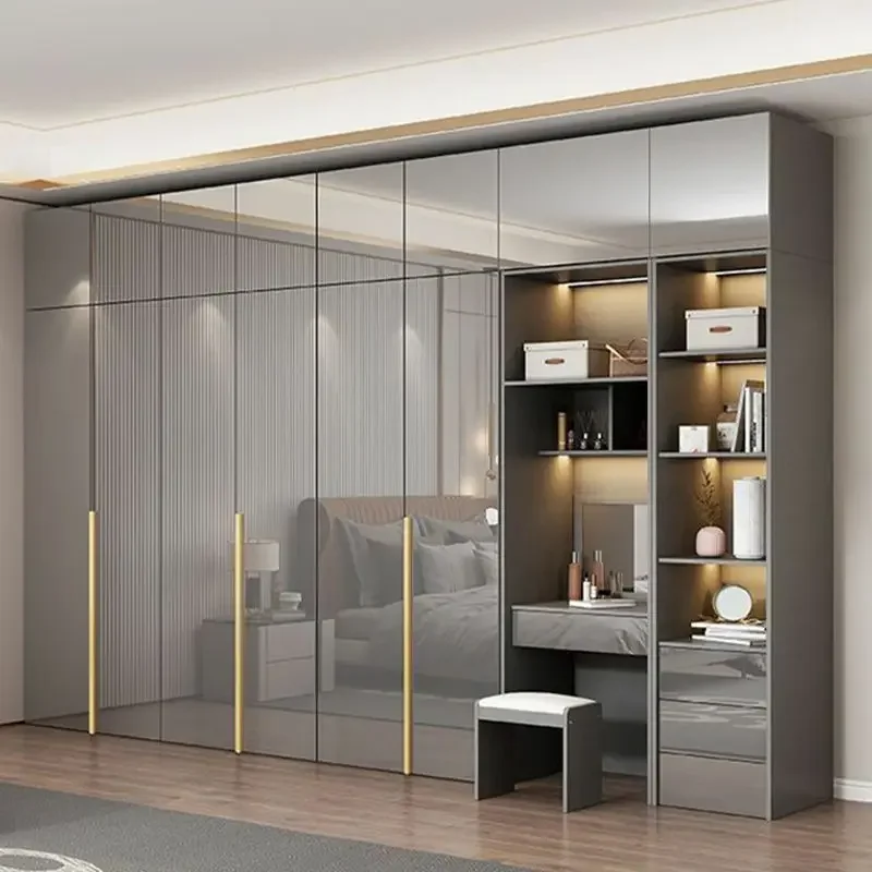 

Sliding doors, modern wardrobes, white cloth cabinets, simple bedroom furniture, custom home sizes, wooden