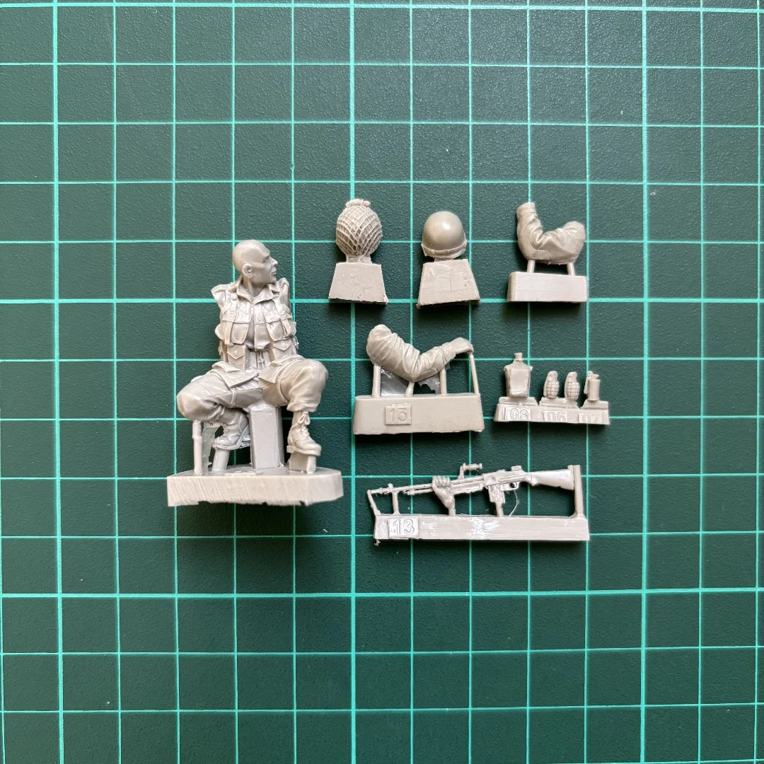 Kit de figurines en résine non peintes, thème militaire, parachutiste américain, modèle GK non assemblé et non peint, 1/35