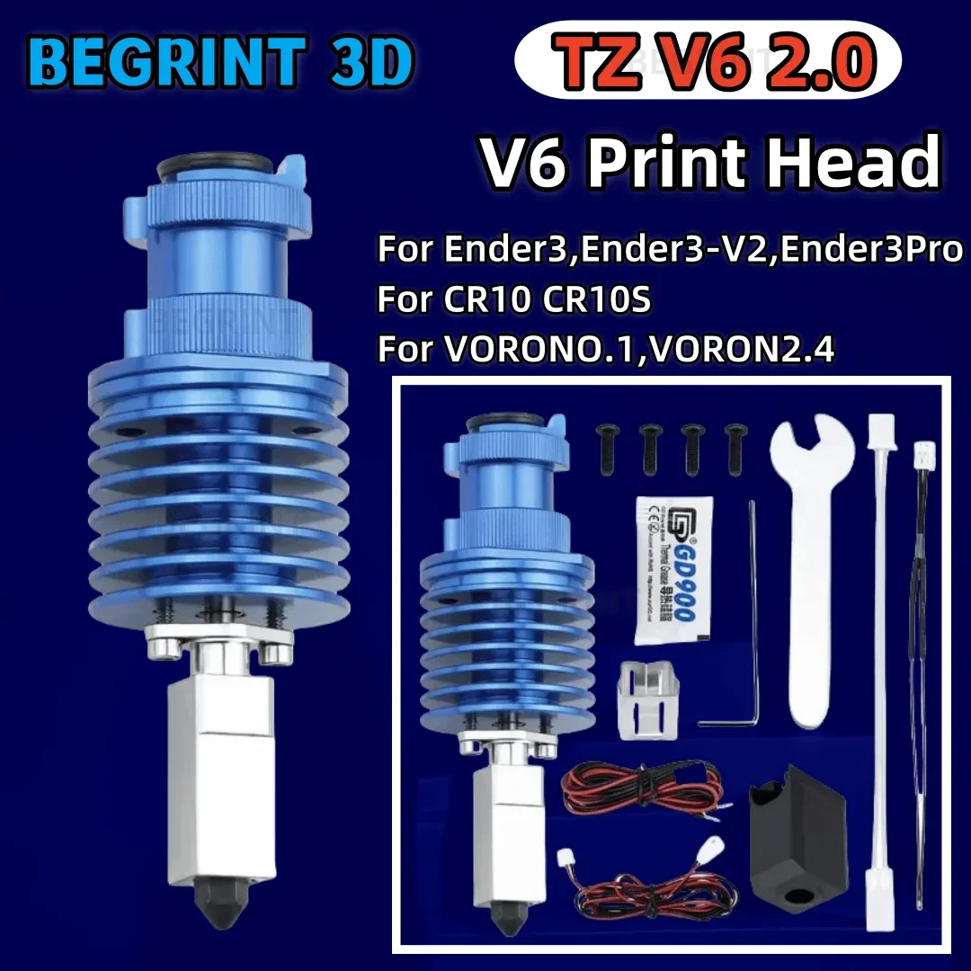 

High Speed Print Head Upgrade V6 Hotend Kit For Ender 3/Ender 3 PRO/VORON 2.4 Hi-End Extruder J-head for Prusa Ender 3 V2/CR10