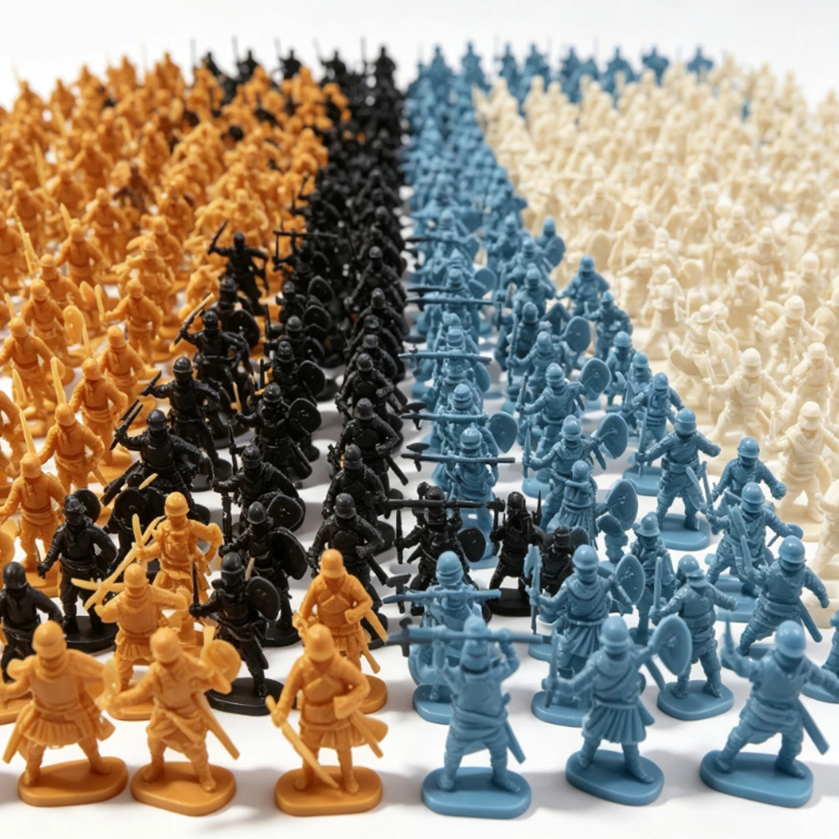 24Pcs Random Style Medieval Soldier Miniatures, Versatile Figure Set for Diorama Art Projects, Tabletop Collections ZSY