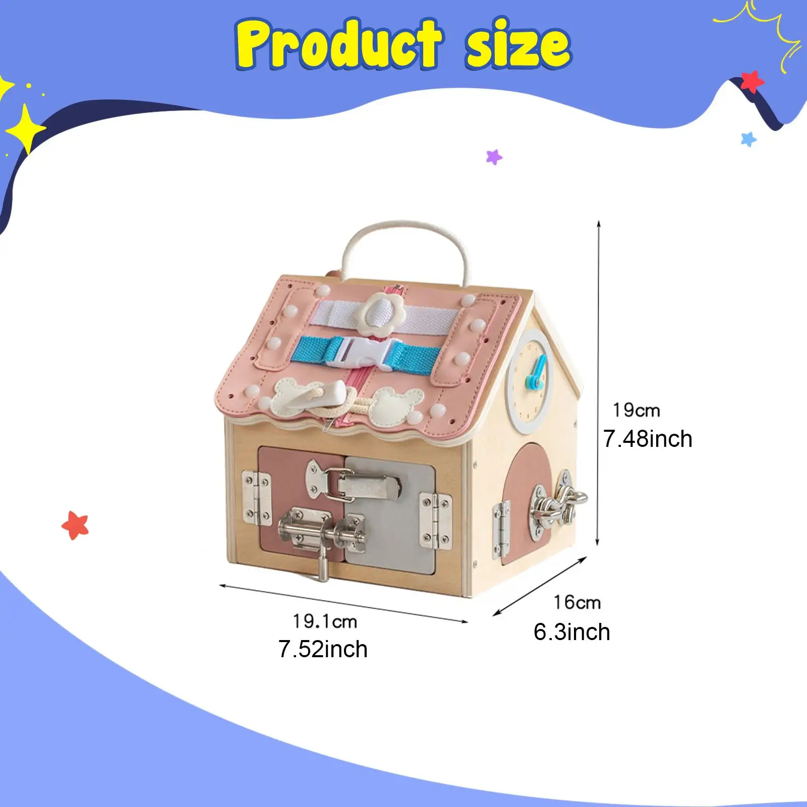 Casa de aprendizagem brinquedo do bebê de madeira multifuncional educacional playhouse brinquedo de desenvolvimento precoce para crianças de 3 anos de idade