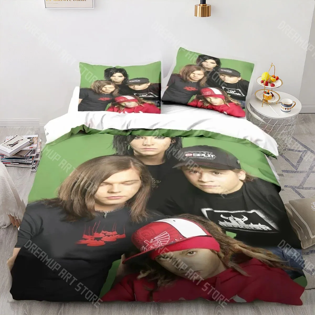 3D Printed Tokio Hotel Kaulitz Rock Band Bedding Set for Boys Girls Duvet Cover Twin Queen King Full Single Double Sizes
