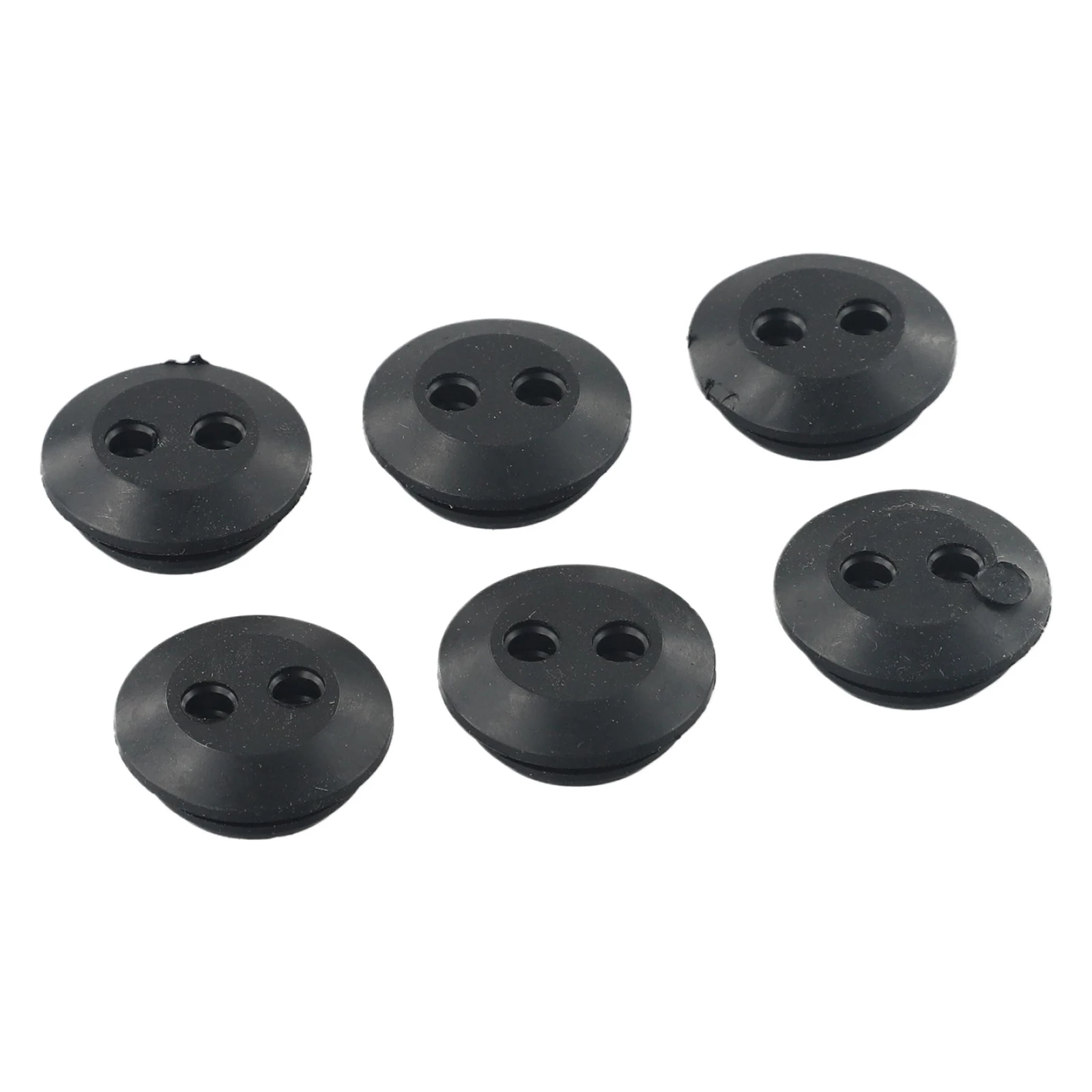 Fuel Tank Rubber Grommet 2 Holes 6Pcs Brush Cutters Outdoor Power Equipment Replacement Seal Grommet Practical