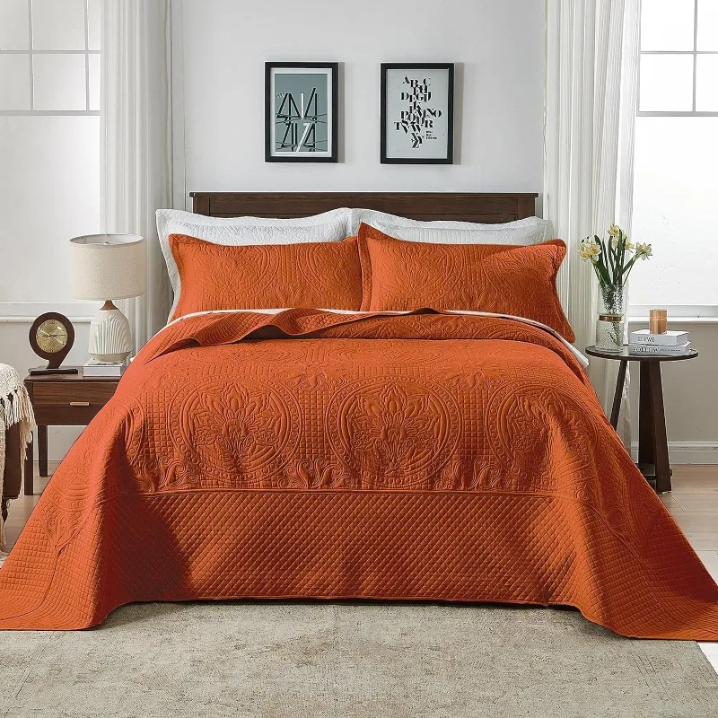 Burnt Orange King Bedspreads Oversized 128