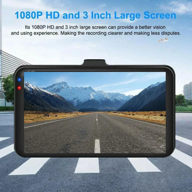 1080P زاوية واسعة للغاية عالية الوضوح مسجل سيارة للرؤية الليلية دورة تسجيل G-الاستشعار DVR مناسبة لجميع الموديلات