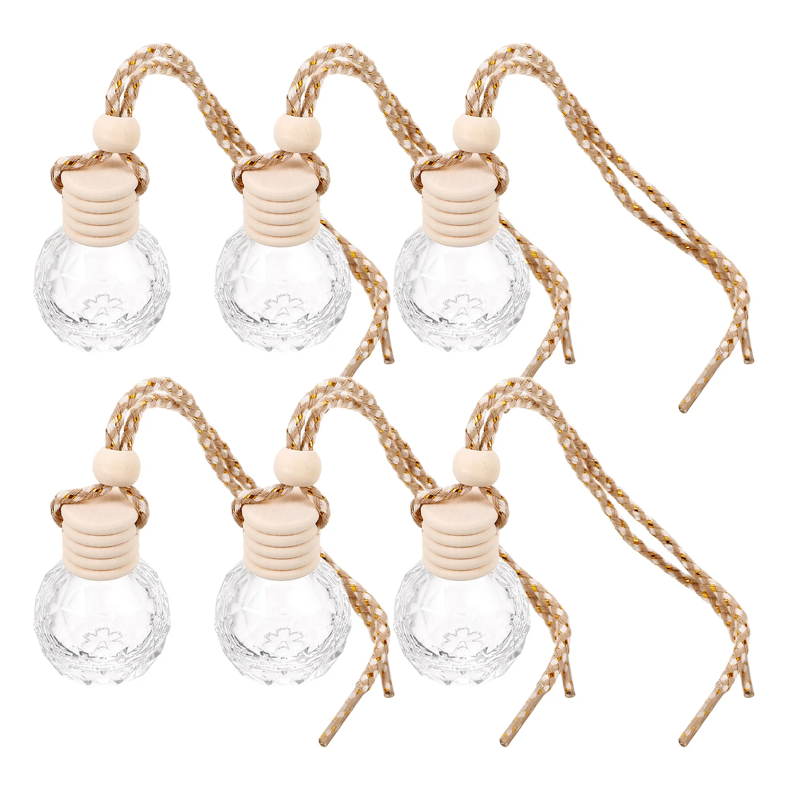 

6Pcs 8ml Car Hanging Perfume Bottles Stylish Design for Refreshing Scent Anywhere Car Diffuser Bottle Perfume Bottles