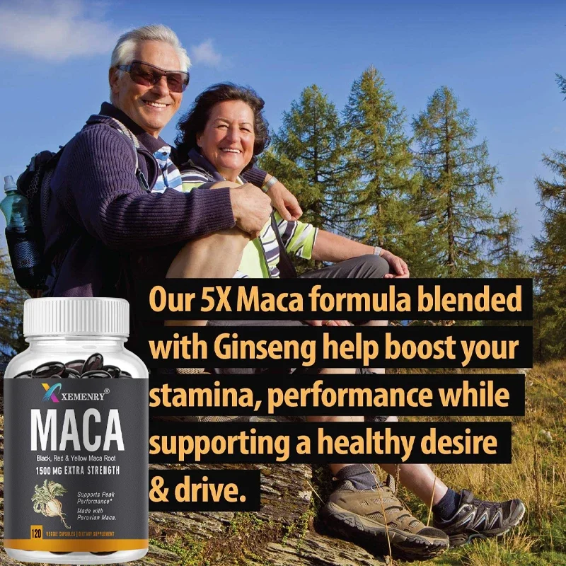 Maca Extract, Enhanced Potency Energy Booster, Anti-Fatigue Supplement