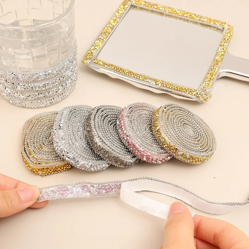 1/3 rotoli di diamante acqua autoadesivo gioielli fatti a mano fai da te adesivi con diamanti accessori autoadesivi adesivo con diamante flash
