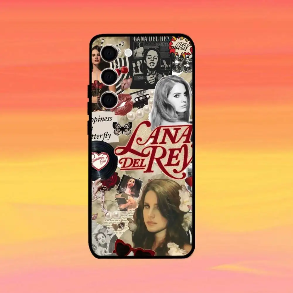 حافظة هاتف للمغني وكاتب الأغاني L-Lana D-Del Rey لهاتف سامسونج جالاكسي A73، A21s، A22، A31، A52، A53، A71، A41 غلاف أسود ناعم #6