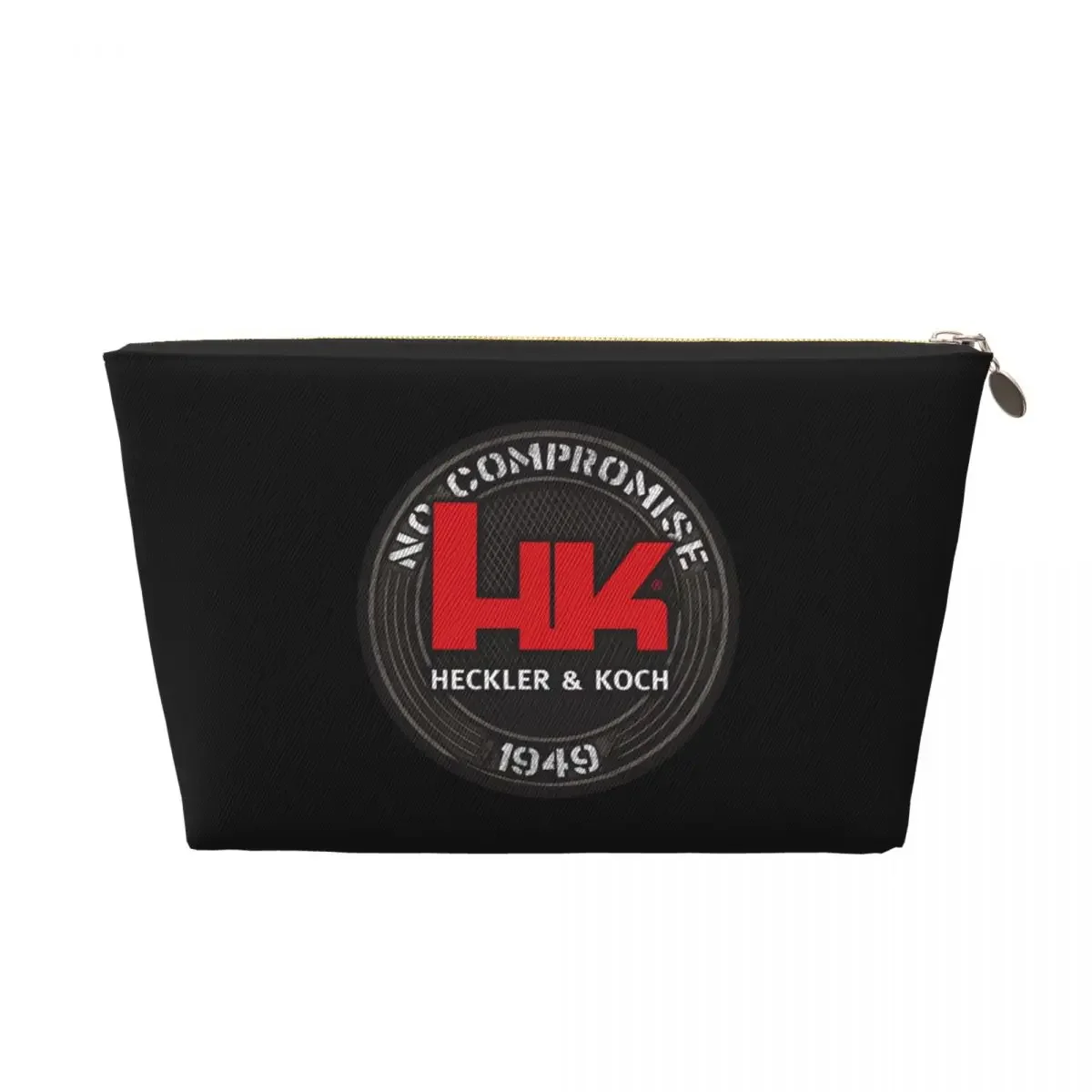 Custom Heckler And Koch Travel Toiletry Bag for Women HK Firearms Makeup Cosmetic Organizer Beauty Storage Dopp Kit